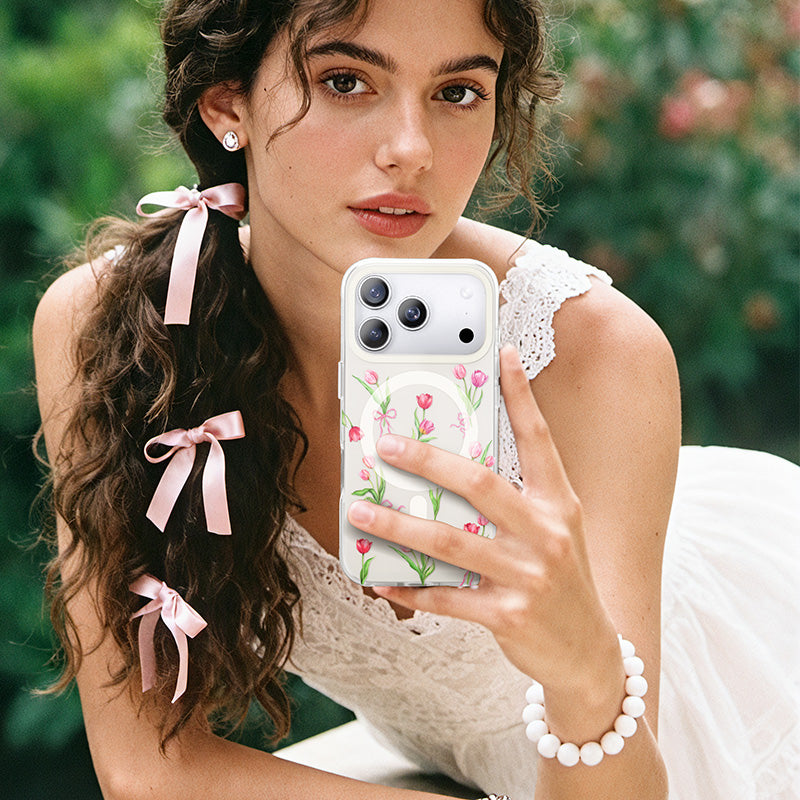 Nimaso Tulip MagSafe Phone Case for iPhone 17 / 17 Pro / 17 Pro Max / 17 Air
