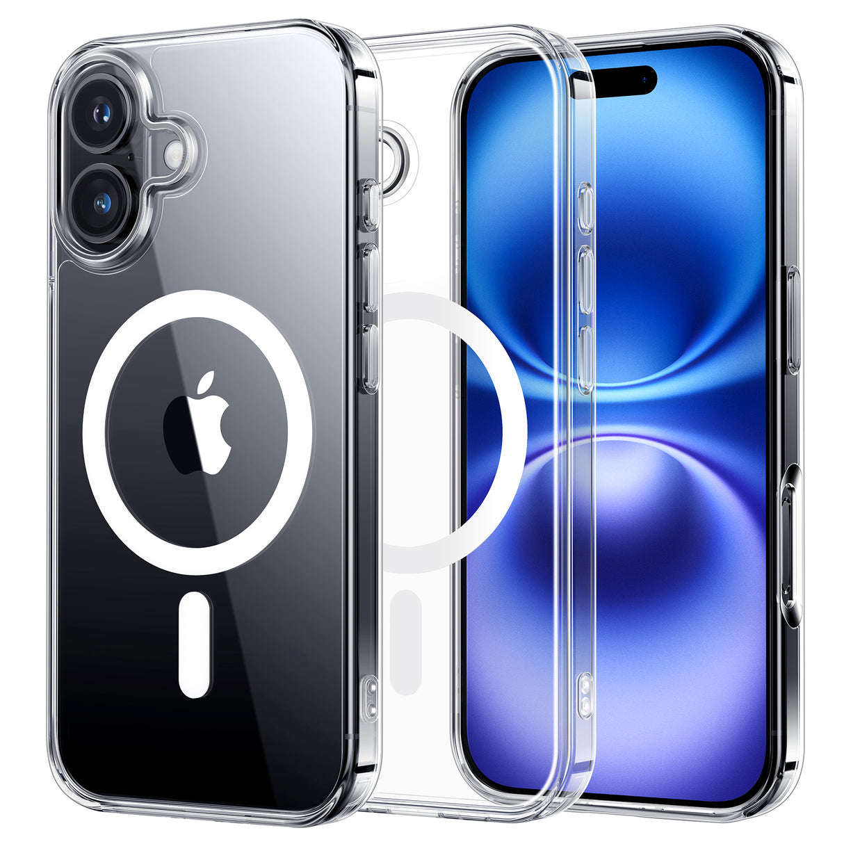 NIMASO Magnetic Clear Case for iPhone 16 Series, MagSafe, Shockproof, Slim & Anti-Yellowing