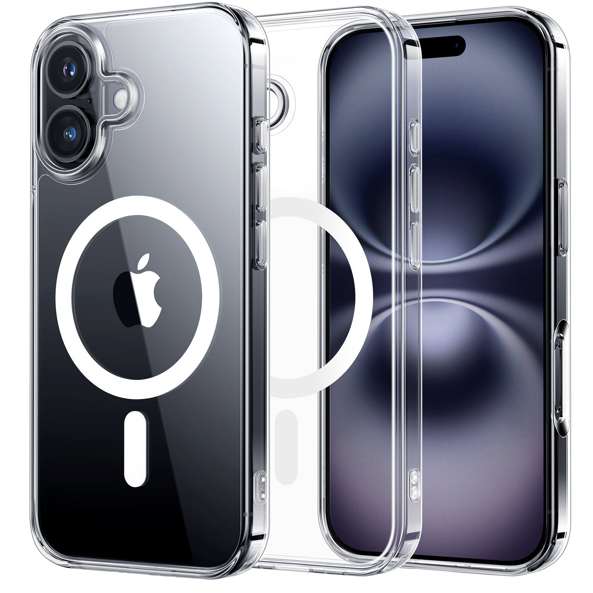 NIMASO Magnetic Clear Case for iPhone 16 Series, MagSafe, Shockproof, Slim & Anti-Yellowing