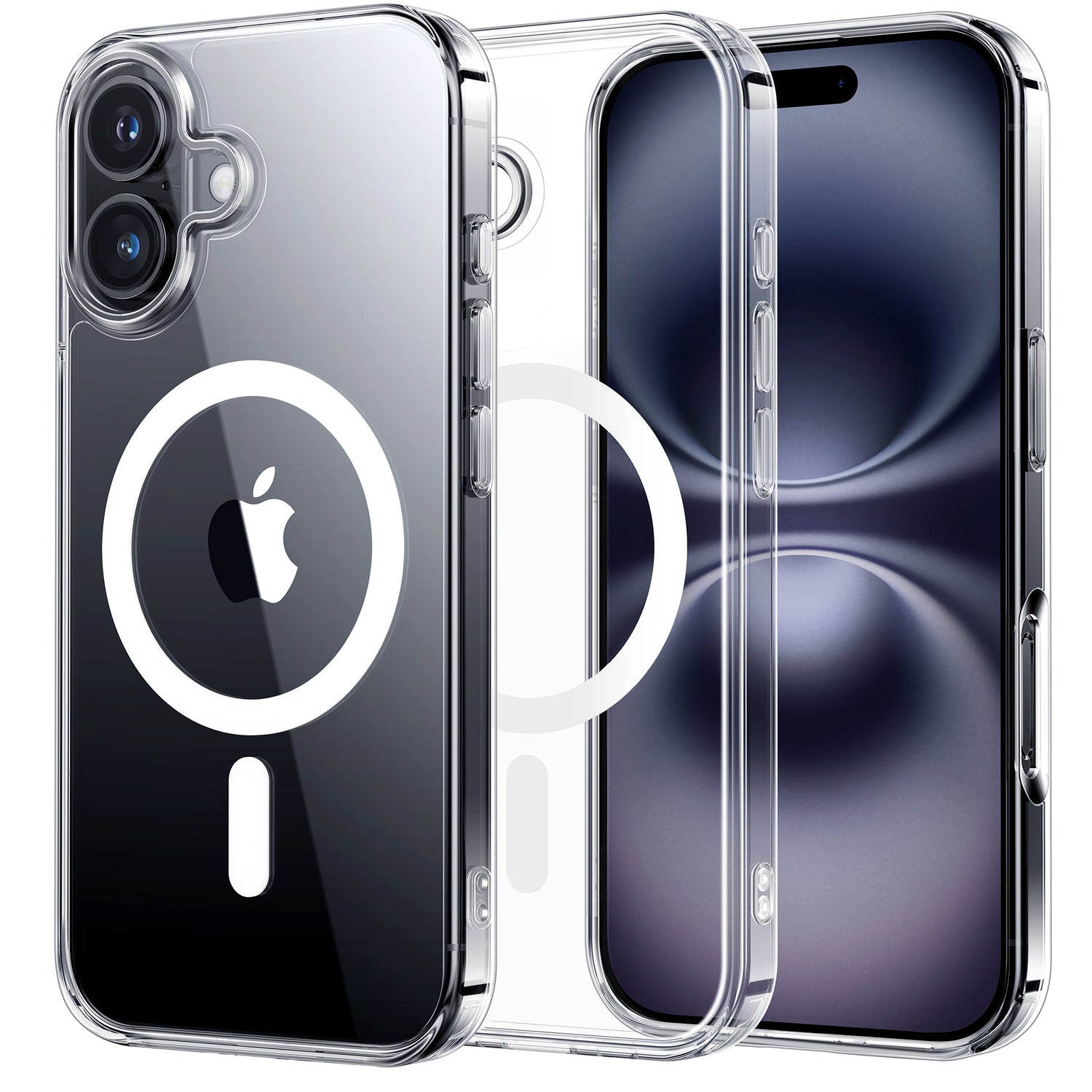 NIMASO Magnetic Clear Case for iPhone 16 Series, MagSafe, Shockproof, Slim & Anti-Yellowing