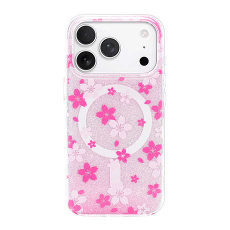NIMASO Sparkling Cherry Blossom Pink MagSafe Phone Case for iPhone 17 Pro