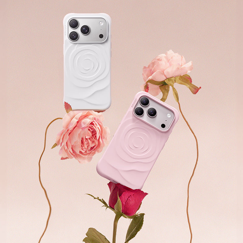 Nimaso Pastel Rose iPhone Case for iPhone 17 / 17 Pro / 17 Pro Max / Air-White