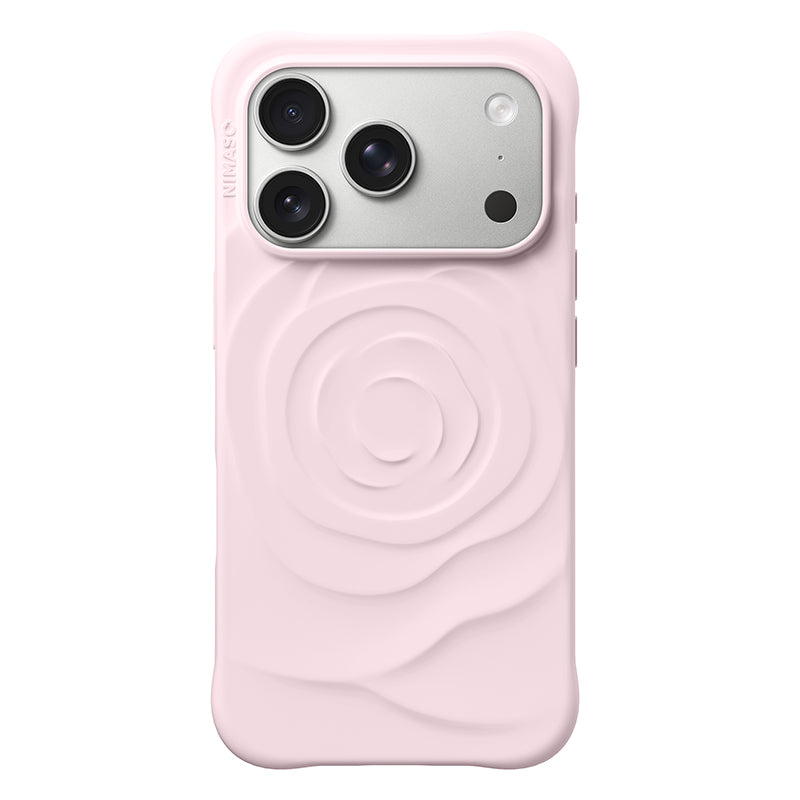 Nimaso Pink Pastel Rose iPhone Case for iPhone 17 Pro Max