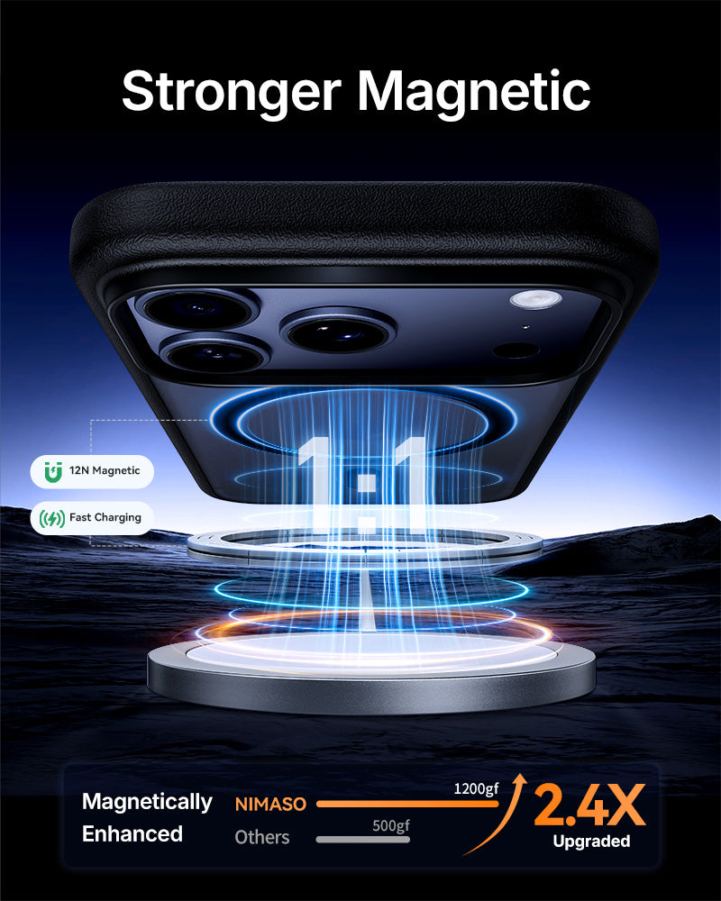 NIMASO Frosted Semi-Clear MagSafe Phone Case for iPhone 17 / 17 Pro / 17 Pro Max / Air-Black