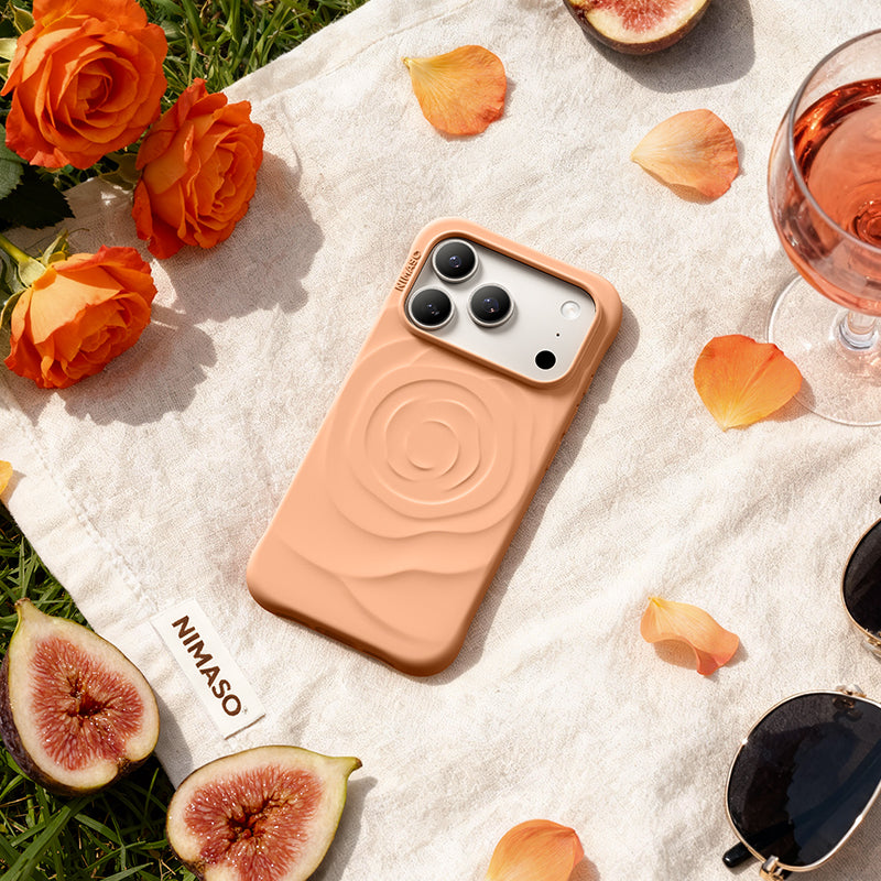 Nimaso Pastel Rose iPhone Case for iPhone 17 Pro / 17 Pro Max-Orange