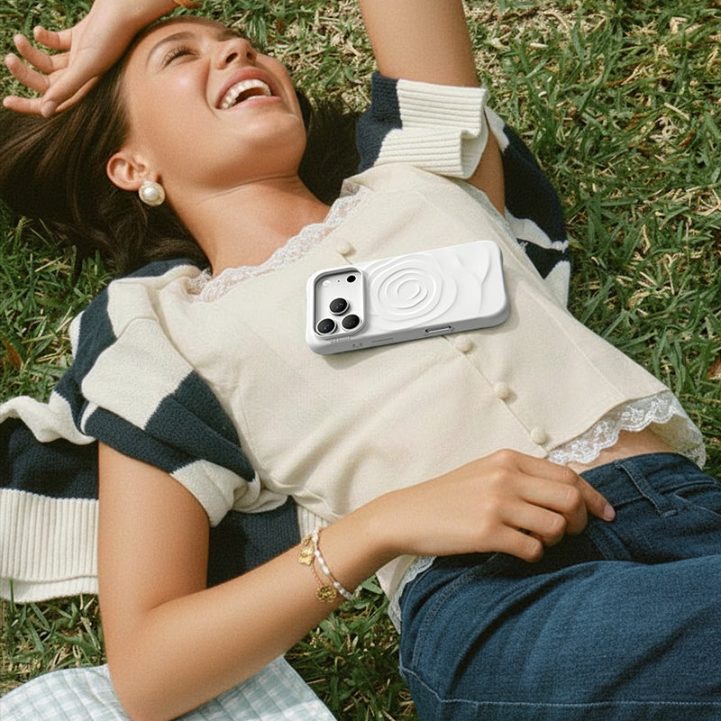 Nimaso Pastel Rose iPhone Case for iPhone 17 / 17 Pro / 17 Pro Max / Air-White