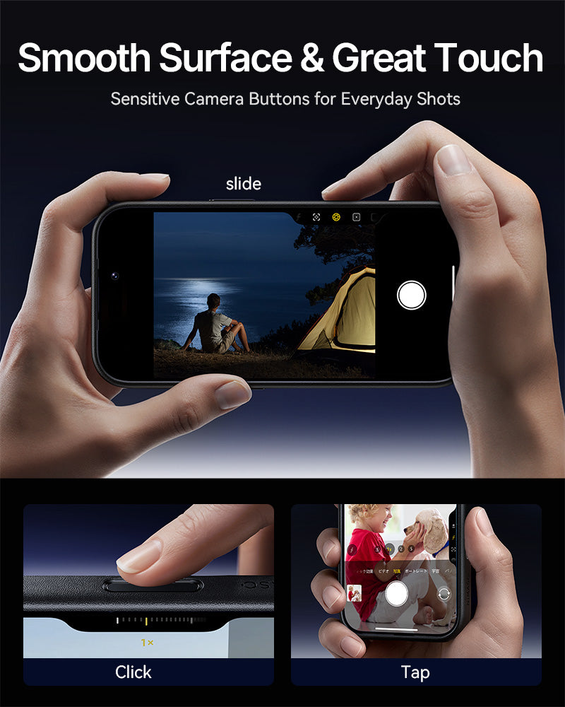 NIMASO Frosted Semi-Clear MagSafe Phone Case for iPhone 17 / 17 Pro / 17 Pro Max / Air-Black