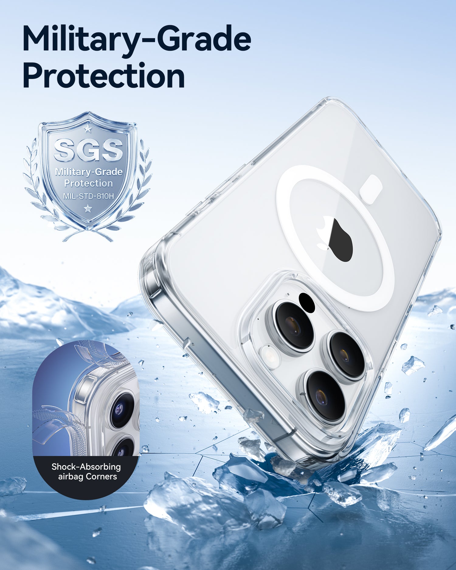 NIMASO Magnetic Clear Case for iPhone 16 Series, MagSafe, Shockproof, Slim & Anti-Yellowing