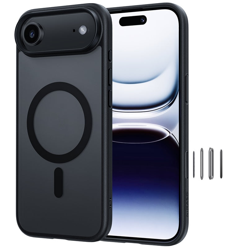 NIMASO Frosted Semi-Clear MagSafe Phone Case for iPhone 17 / 17 Pro / 17 Pro Max / Air-Black