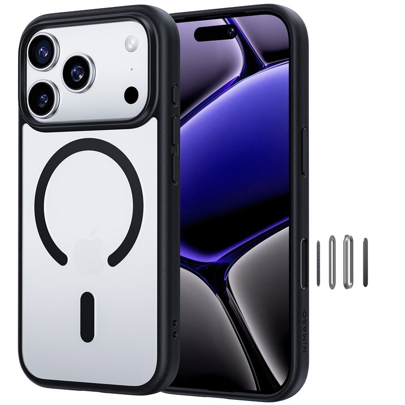 NIMASO Black Frosted Semi-Clear MagSafe Case for iPhone 17 Pro