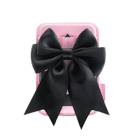 Nimaso Black Bow MagSafe Wallet with Elegant Design