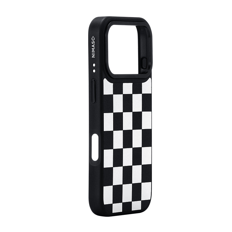 Nimaso Classic Checkerboard MagSafe Phone Case for iPhone 17 / 17 Pro / 17 Pro Max / Air-Black