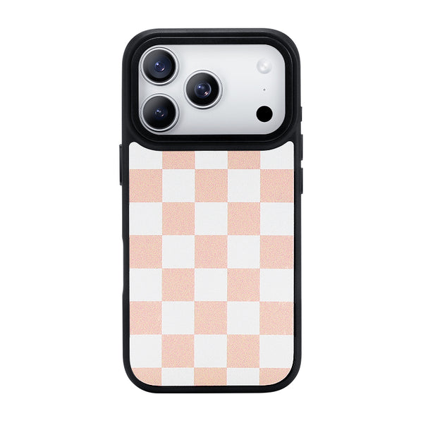 Nimaso Classic Checkerboard Phone MagSafe Case for iPhone 17 / 17 Pro / 17 Pro Max / Air-Pink