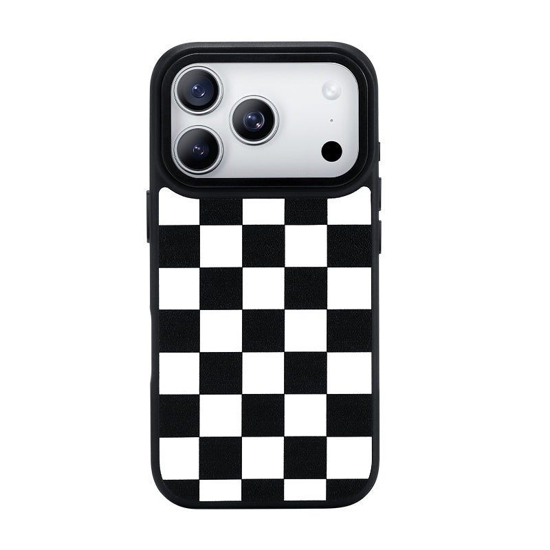 Nimaso Classic Checkerboard MagSafe Phone Case for iPhone 17 / 17 Pro / 17 Pro Max / Air-Black