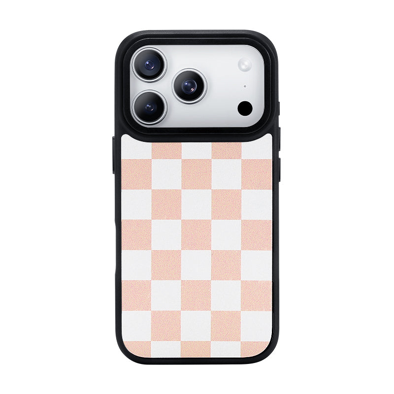 Nimaso Classic Checkerboard Phone MagSafe Case for iPhone 17 / 17 Pro / 17 Pro Max / Air-Pink