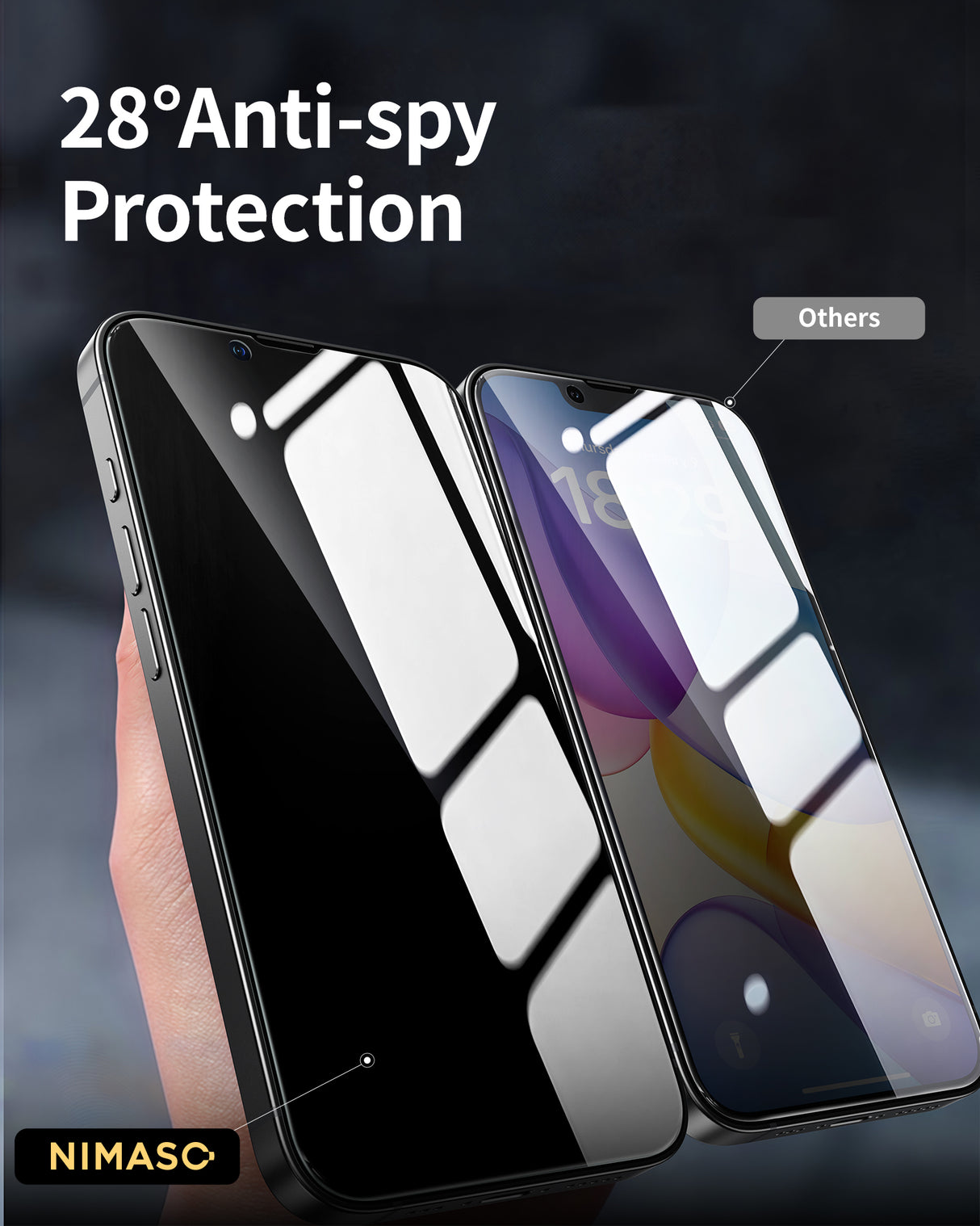 NIMASO iPhone 16e/13/13 Pro/14 Screen Protector 2 Pack, HD Clear Tempered Glass, Easy Install