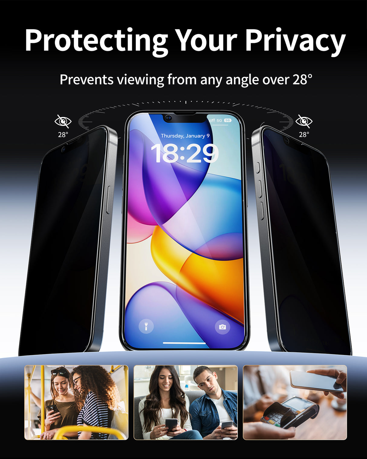 NIMASO iPhone 16e/13/13 Pro/14 Screen Protector 2 Pack, HD Clear Tempered Glass, Easy Install