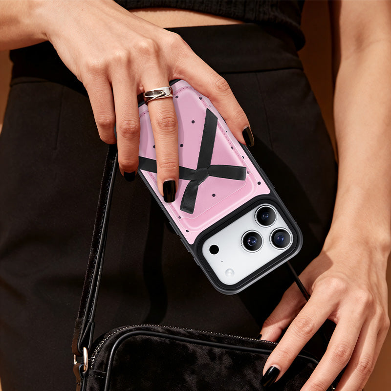 Nimaso Pink Polka Dots MagSafe Wallet