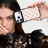 Nimaso Classic Checkerboard Phone MagSafe Case for iPhone 17 / 17 Pro / 17 Pro Max / Air-Pink
