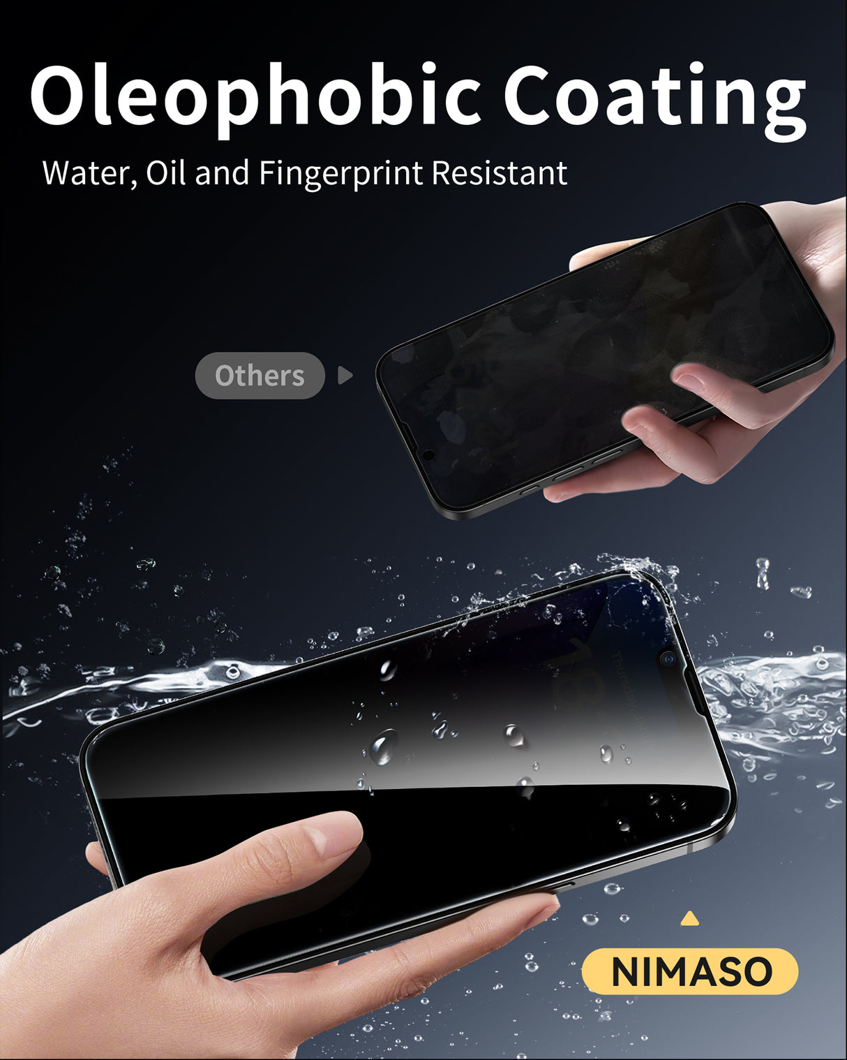 NIMASO iPhone 16e/13/13 Pro/14 Screen Protector 2 Pack, HD Clear Tempered Glass, Easy Install