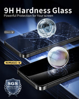 NIMASO iPhone 16e/13/13 Pro/14 Screen Protector 2 Pack, HD Clear Tempered Glass, Easy Install