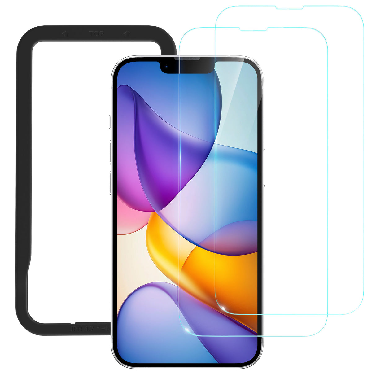 NIMASO iPhone 16e/13/13 Pro/14 Screen Protector 2 Pack, HD Clear Tempered Glass, Easy Install