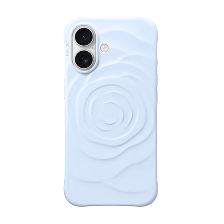 Nimaso Light Blue Pastel Rose iPhone Case for iPhone 17