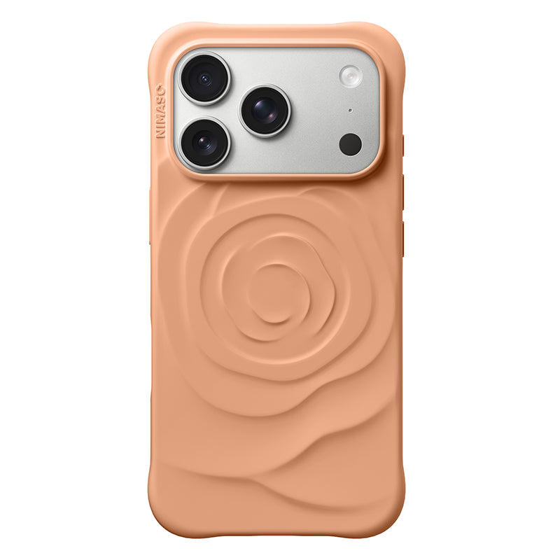 Nimaso Orange Pastel Rose iPhone Case for iPhone 17 Pro Max
