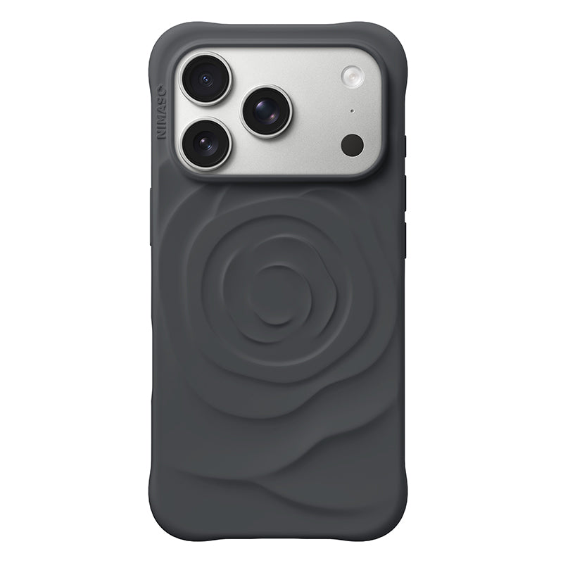 Nimaso Black Pastel Rose iPhone Case for iPhone 17 Pro Max