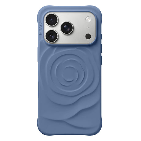 NIMASO Dark Blue Pastel Rose MagSafe Case for iPhone 17 Pro Max