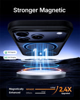 NIMASO Frosted Semi-Clear MagSafe Phone Case for iPhone 17 / 17 Pro / 17 Pro Max / Air-Black