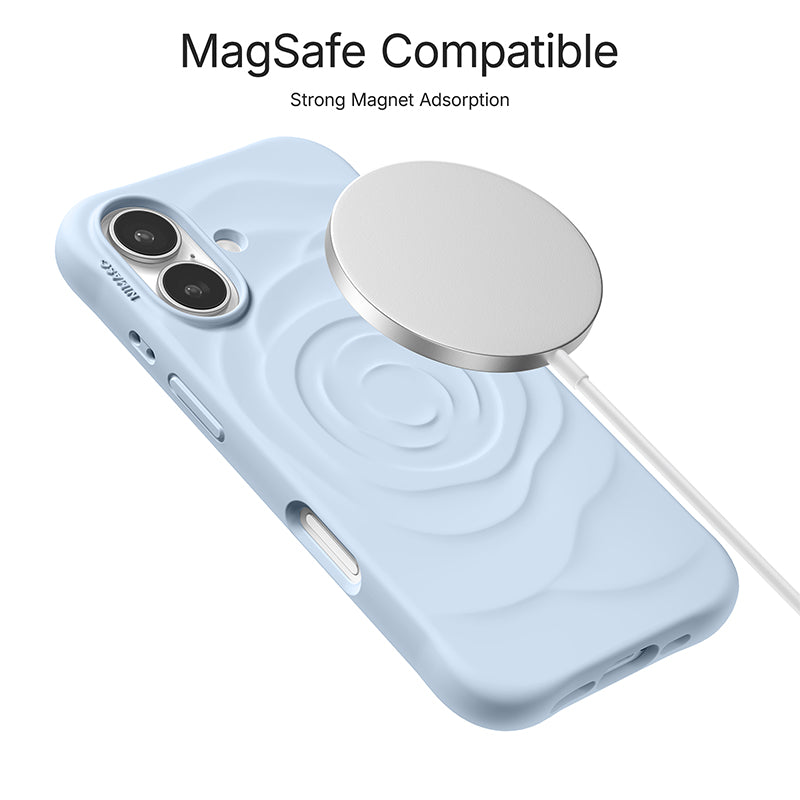 Nimaso Pastel Rose iPhone Case for iPhone 17-Light Blue