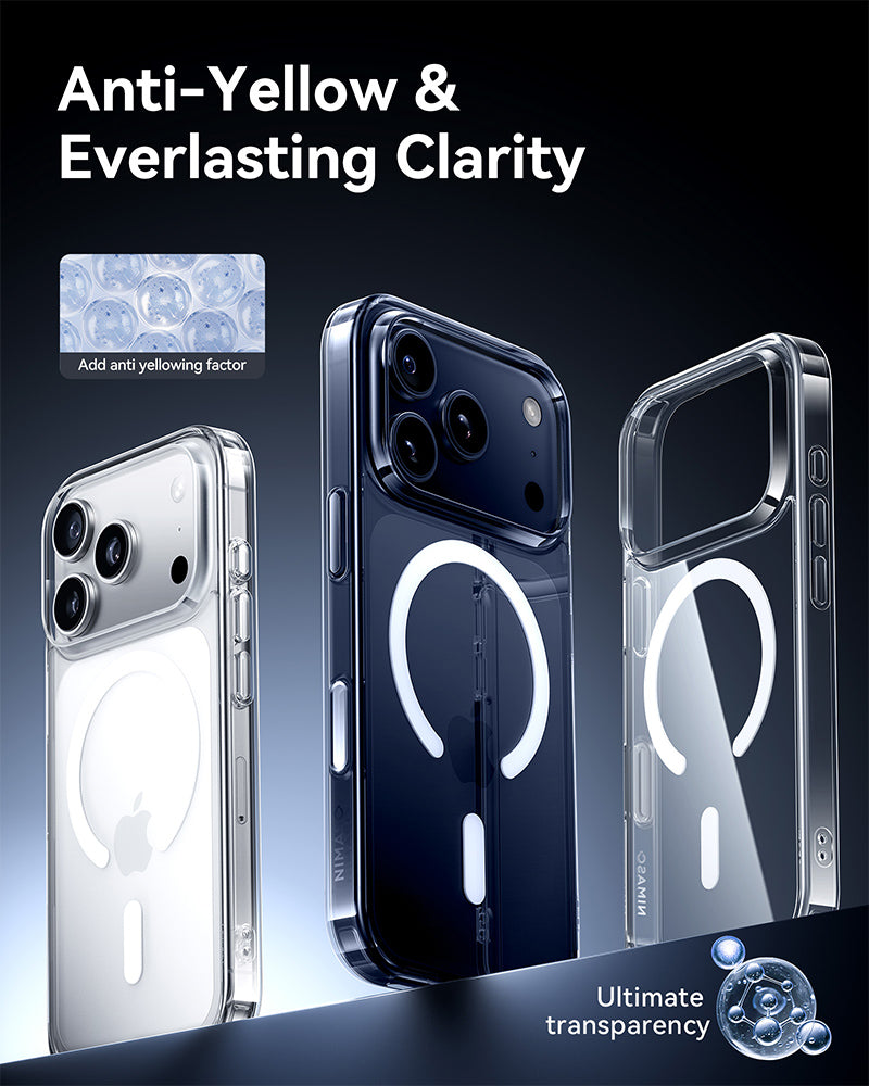 NIMASO Clear MagSafe Phone Case for iPhone 17 / 17 Pro / 17 Pro Max / Air