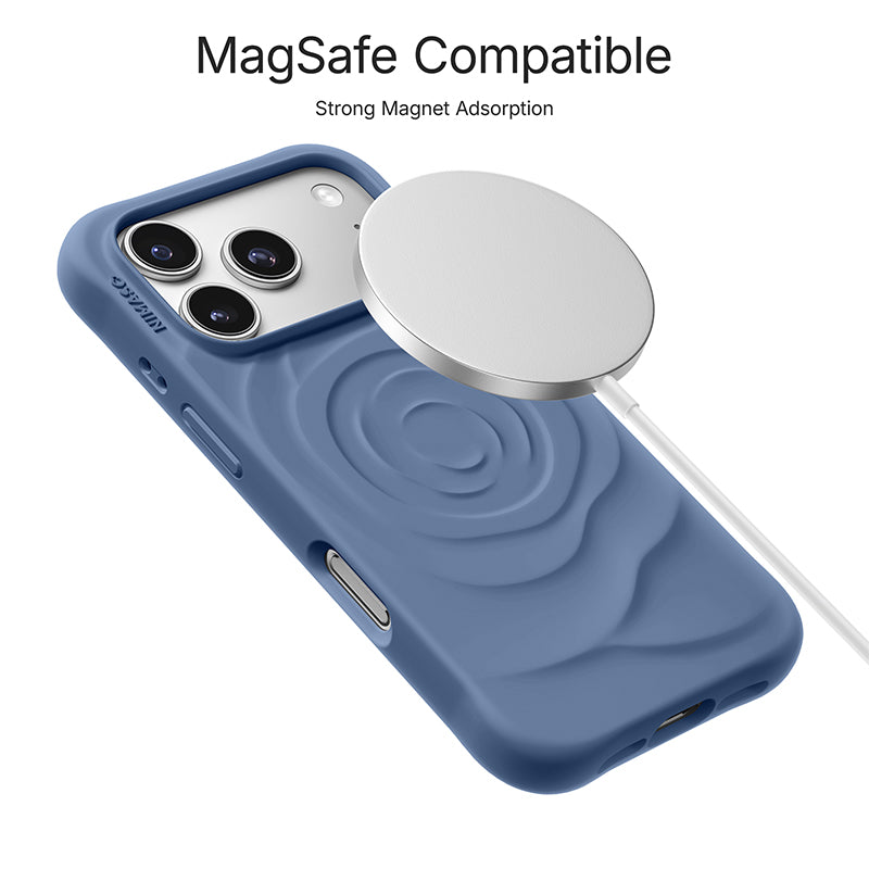 Nimaso Pastel Rose iPhone Case for iPhone 17 Pro / 17 Pro Max-Dark Blue