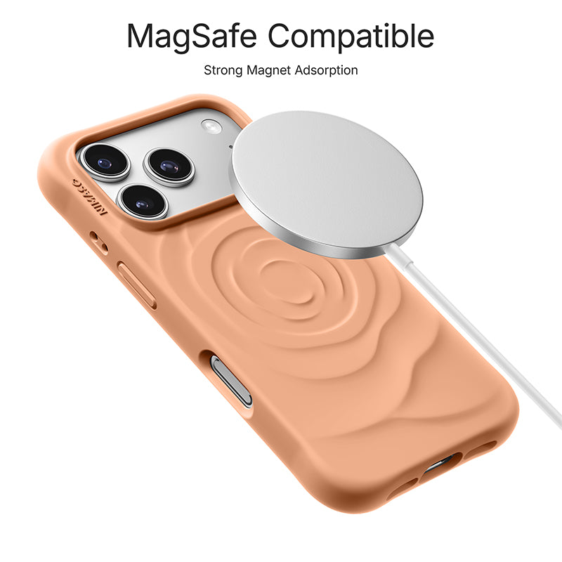 Nimaso Pastel Rose iPhone Case for iPhone 17 Pro/17 Pro Max-Orange