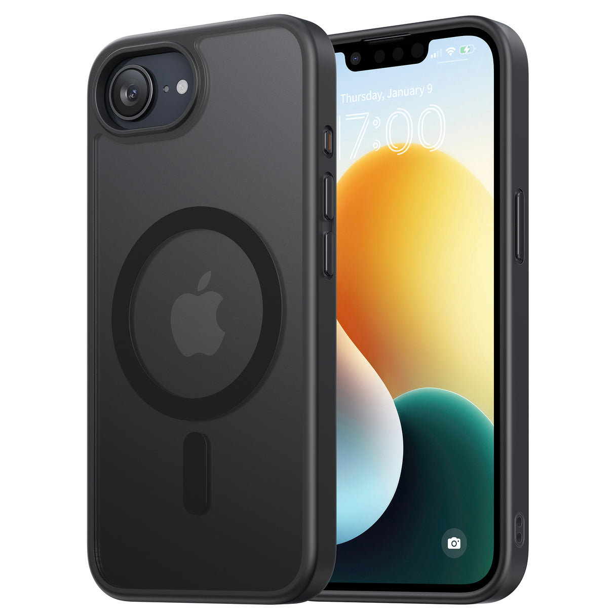 NIMASO Magnetic Matte Case for iPhone 16 Series, MagSafe, Shockproof, Slim Black Cover