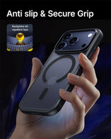 NIMASO Frosted Semi-Clear MagSafe Phone Case for iPhone 17 / 17 Pro / 17 Pro Max / Air-Black