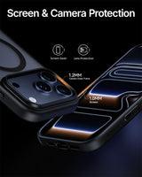 NIMASO Frosted Semi-Clear MagSafe Phone Case for iPhone 17 / 17 Pro / 17 Pro Max / Air-Black