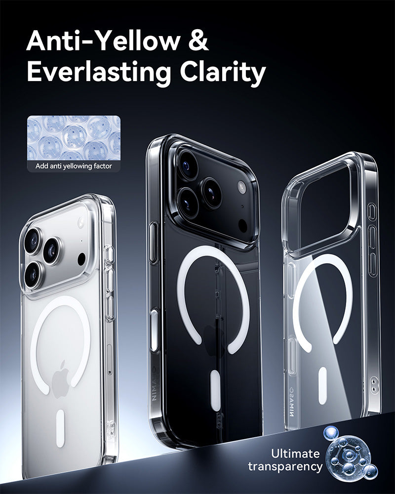 NIMASO Clear MagSafe Phone Case for iPhone 17 / 17 Pro / 17 Pro Max / Air