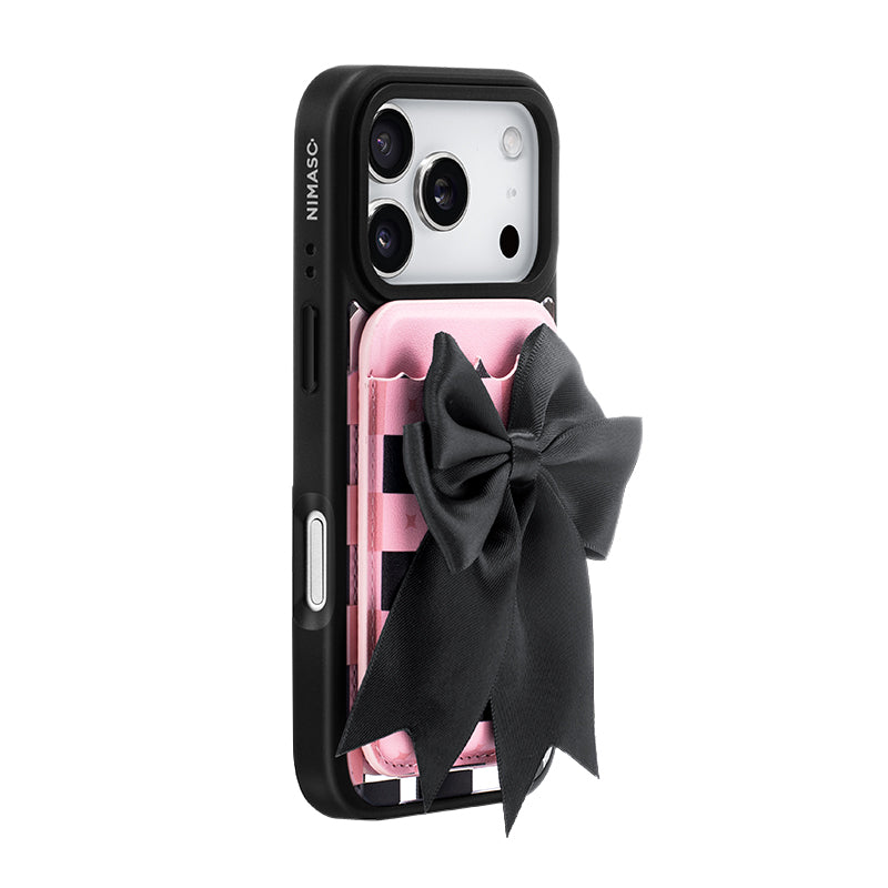 Nimaso Black Bow MagSafe Wallet