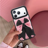 Nimaso Black & Pink Bow MagSafe Wallet