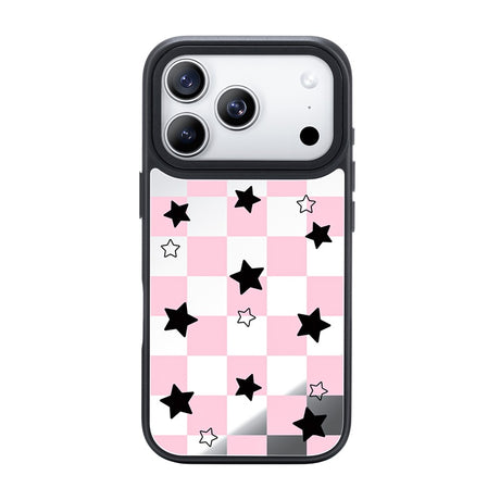 NIMASO Black and Pink Mirror MagSafe Phone Case for iPhone 17 Pro