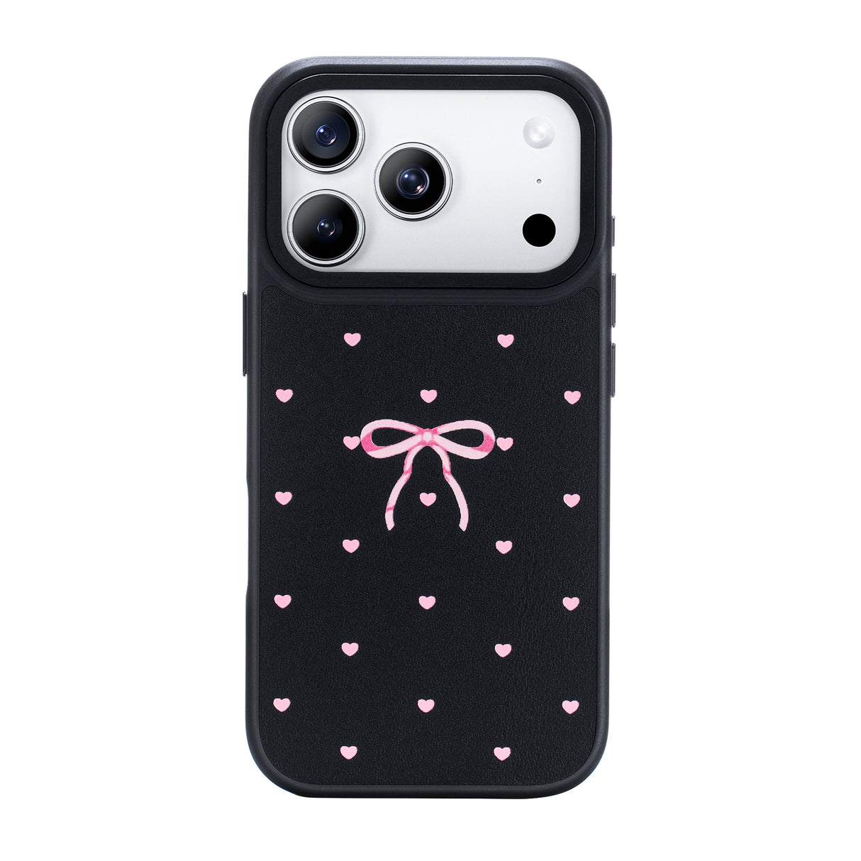 Nimaso Bow Print MagSafe Phone Case for iPhone 17 / 17 Pro / 17 Pro Max / Air-Black