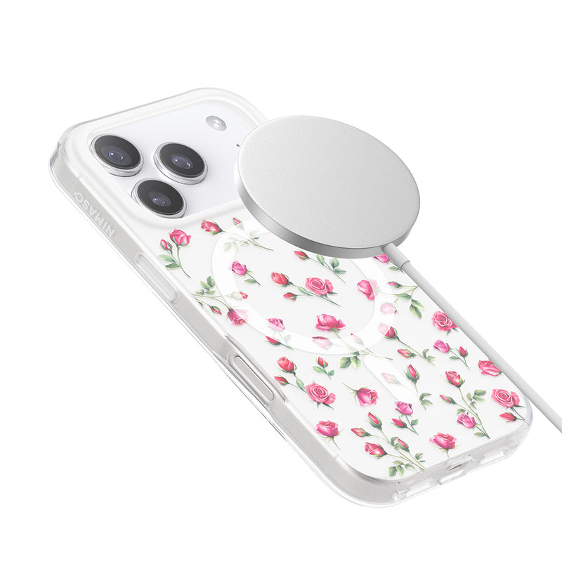 Nimaso Romatic Rose MagSafe Phone Case for iPhone 17 / 17 Pro / 17 Pro Max / Air