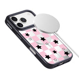 Nimaso Black & Pink Mirror MagSafe Phone Case for iPhone 17 / 17 Pro / 17 Pro Max / Air