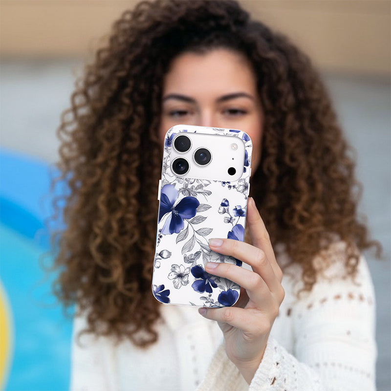 Nimaso Blue Orchid MagSafe Phone Case for iPhone 17 / 17 Pro / 17 Pro Max / Air