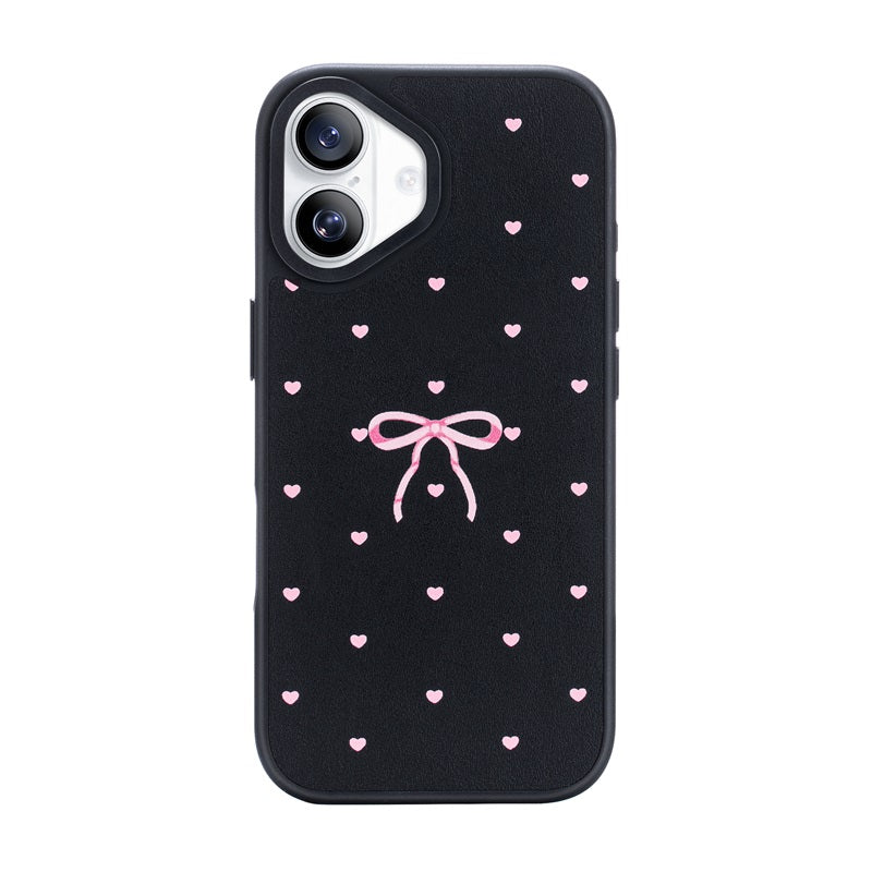 Nimaso Bow Print MagSafe Phone Case for iPhone 17 / 17 Pro / 17 Pro Max / Air-Black