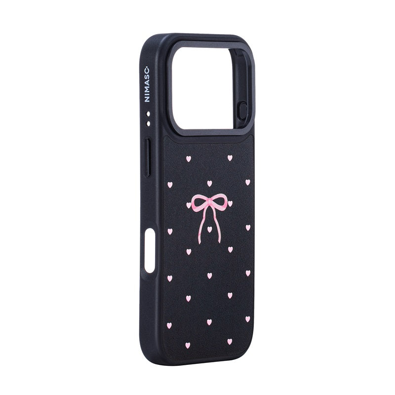 Nimaso Bow Print MagSafe Phone Case for iPhone 17 / 17 Pro / 17 Pro Max / Air-Black