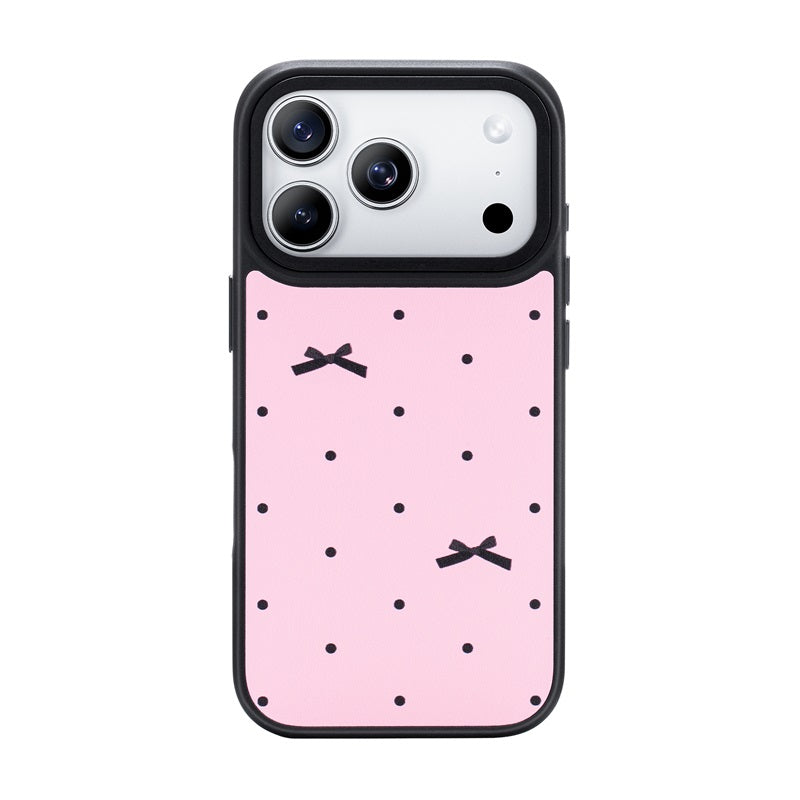 Nimaso Bow Print MagSafe Phone Case for iPhone 17 / 17 Pro / 17 Pro Max / Air-Pink