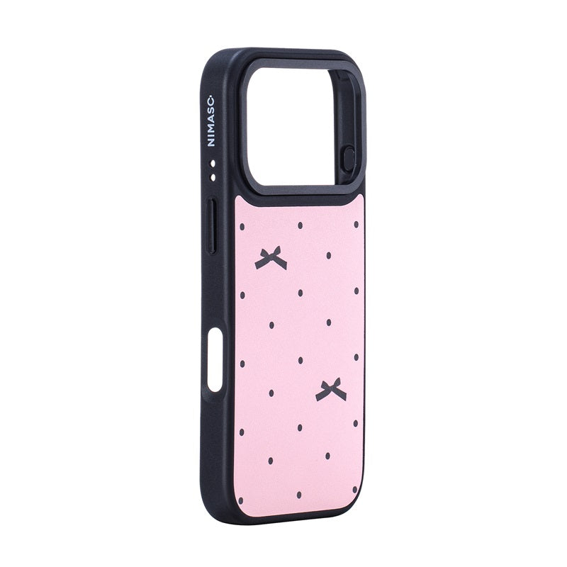 Nimaso Bow Print MagSafe Phone Case for iPhone 17 / 17 Pro / 17 Pro Max / Air-Pink